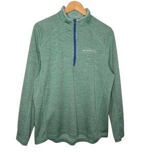 Vineyard Vines Mens Standard Green Sankaty Performance 1/2 Zip Pullover Large